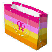 Lesbische Dawn Pride WLW Groot Cadeauzakje (Achterkant Gekanteld)