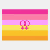 Lesbische Dawn Pride WLW Inpakpapier Vel (Voorkant 3)