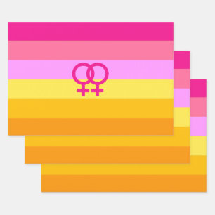 Lesbische Dawn Pride WLW Inpakpapier Vel