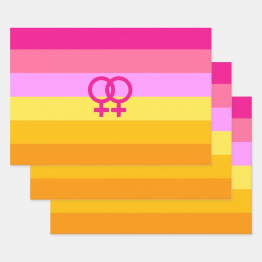 Lesbische Dawn Pride WLW Inpakpapier Vel (Set)