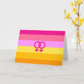 Lesbische Dawn Pride WLW Kaart (Gele Bloem)