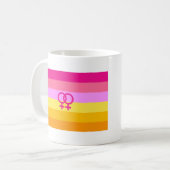 Lesbische Dawn Pride WLW Koffiemok (Voorkant links)