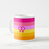 Lesbische Dawn Pride WLW Koffiemok (Voorkant links)