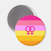 Lesbische Dawn Pride WLW Magneet (Voorkant / Achterkant)