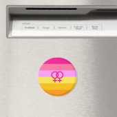 Lesbische Dawn Pride WLW Magneet (Insitu (Vaatwasser))