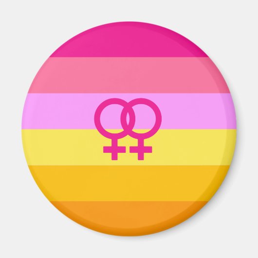 Lesbische Dawn Pride WLW Magneet (Voorkant)