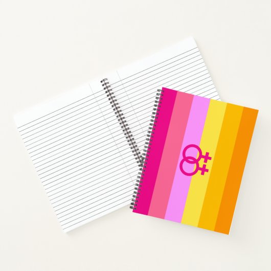 Lesbische Dawn Pride WLW Notitieboek (Binnen)