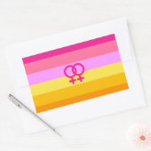Lesbische Dawn Pride WLW Rechthoekige Sticker (Envelop)