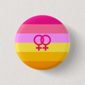 Lesbische Dawn Pride WLW Ronde Button 3,2 Cm (Voorkant)