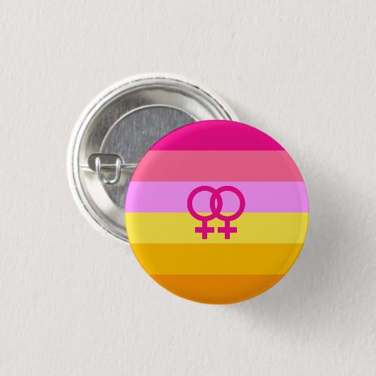 Lesbische Dawn Pride WLW Ronde Button 3,2 Cm (Voorkant /achterkant)