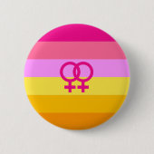 Lesbische Dawn Pride WLW Ronde Button 5,7 Cm (Voorkant)