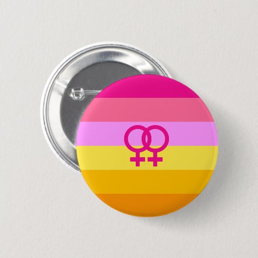 Lesbische Dawn Pride WLW Ronde Button 5,7 Cm (Voorkant /achterkant)