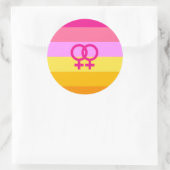Lesbische Dawn Pride WLW Ronde Sticker (Tas)