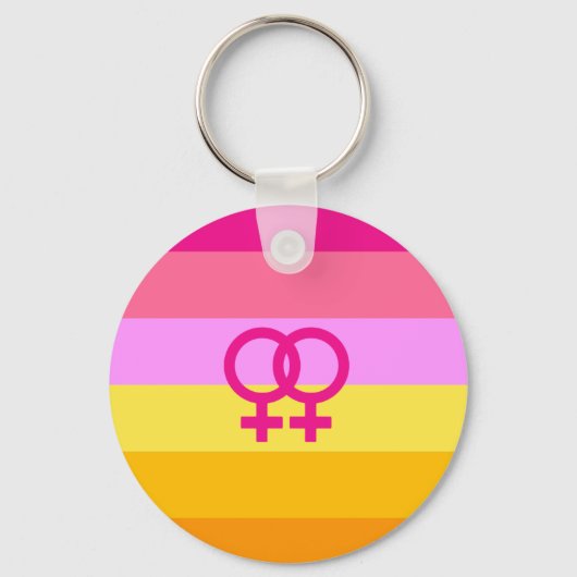 Lesbische Dawn Pride WLW Sleutelhanger (Voorkant)