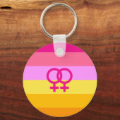 Lesbische Dawn Pride WLW Sleutelhanger (Voorkant)
