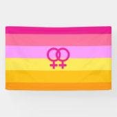 Lesbische Dawn Pride WLW Spandoek (Horizontaal)