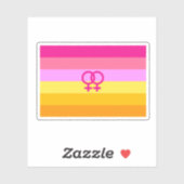 Lesbische Dawn Pride WLW Sticker (Vel)