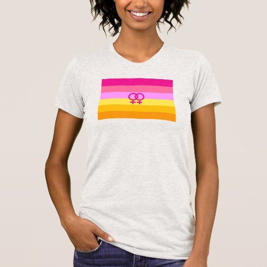 Lesbische Dawn Pride WLW T-shirt (Voorkant)