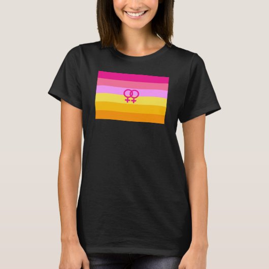 Lesbische Dawn Pride WLW T-shirt (Voorkant)
