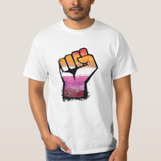 Lesbische demonstratieval t-shirt (Voorkant)