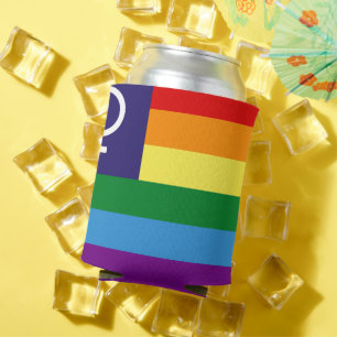 Lesbische Dubbele Venus Regenboog Pride Blikjeskoeler