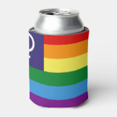 Lesbische Dubbele Venus Regenboog Pride Blikjeskoeler (Blikje Voorkant)