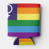 Lesbische Dubbele Venus Regenboog Pride Blikjeskoeler (Voorkant)