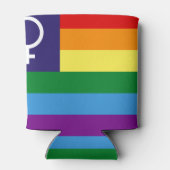 Lesbische Dubbele Venus Regenboog Pride Blikjeskoeler (Achterkant)