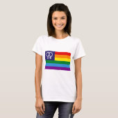 Lesbische Dubbele Venus Regenboog Pride T-shirt (Voorkant volledig)