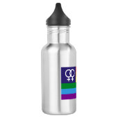 Lesbische Dubbele Venus Regenboog Pride Waterfles (Links)