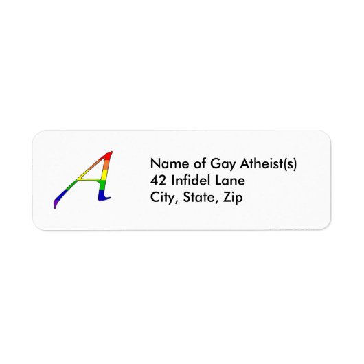 Lesbische en Gay Pride "Scarlet" Letter A Labels (Voorkant)