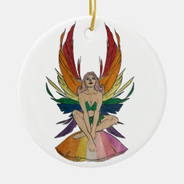 Lesbische fee keramisch ornament