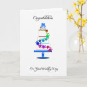 Lesbische felicitaties Wenskaart met bruiloft Kaart (Gele Bloem)