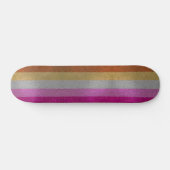 Lesbische Gay Pride Flag Glitter Sparkles Persoonlijk Skateboard (Horizontaal)