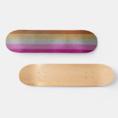 Lesbische Gay Pride Flag Glitter Sparkles Persoonlijk Skateboard (Horizontaal)