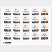 Lesbische Gay Pride Regenboog Vlag Kerstboom Vierkante Sticker (Vel)