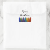 Lesbische Gay Pride Regenboog Vlag Kerstboom Vierkante Sticker (Tas)