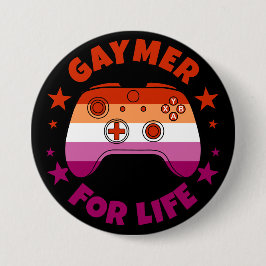 Lesbische Gaymer voor het Leven Schattigee Gamer C Ronde Button 7,6 Cm