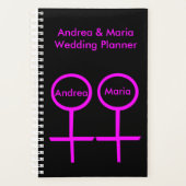 Lesbische geliefden Gepersonaliseerde Wedding Plan Planner (Voorkant)