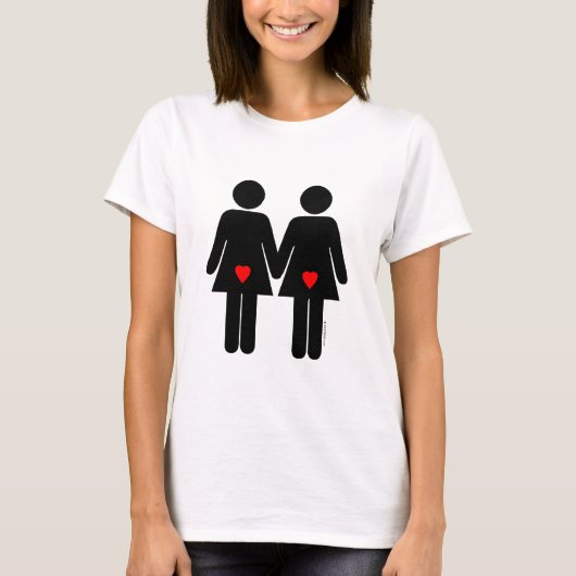 Lesbische geliefden t-shirt (Voorkant)