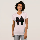 Lesbische geliefden t-shirt (Voorkant volledig)
