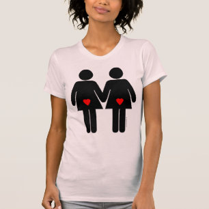 Lesbische geliefden t-shirt