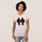 Lesbische geliefden t-shirt (Voorkant volledig)