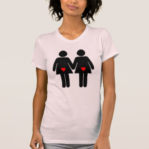 Lesbische geliefden t-shirt