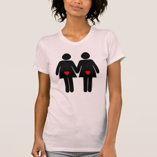 Lesbische geliefden t-shirt (Voorkant)