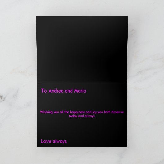 Lesbische Geliefden - Wenskaart op Maat Kaart (Binnen)