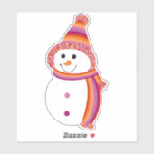 Lesbische Gemeenschap Pride Snowman Sneeuwman Vlag Sticker (Vel)