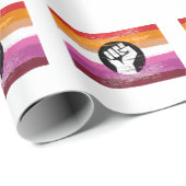Lesbische geschilderde protestvlag cadeaupapier (Rol Hoek)