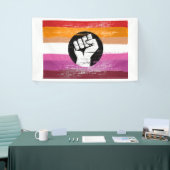 Lesbische geschilderde protestvlag spandoek (Beurs)