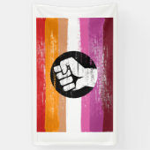 Lesbische geschilderde protestvlag spandoek (Verticaal)